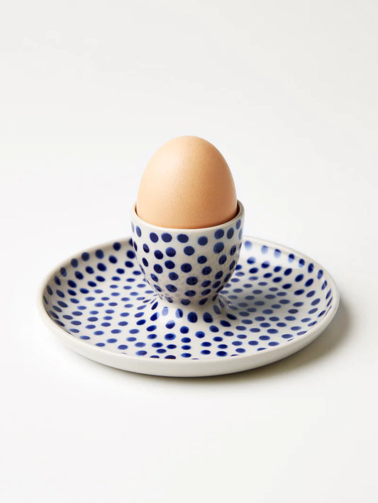 Chino Egg Cup - Blue Spot