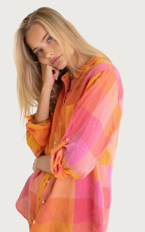 Boyfriend Linen Shirt - Lets Hang out