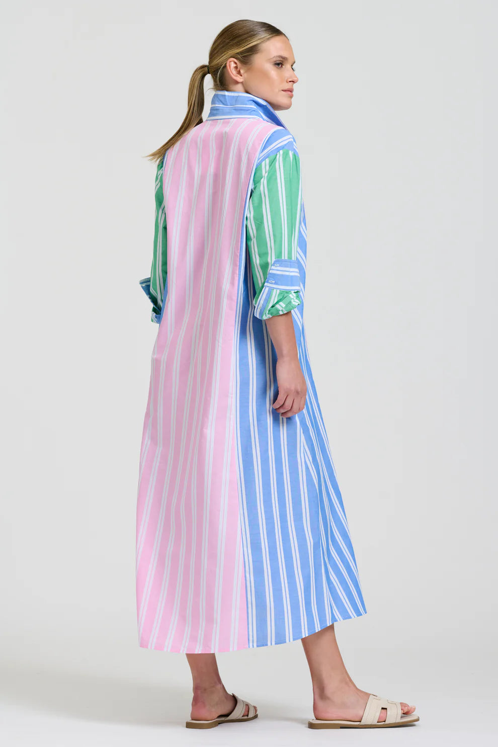Bijou Longline Shirtdress - Stripe Combo