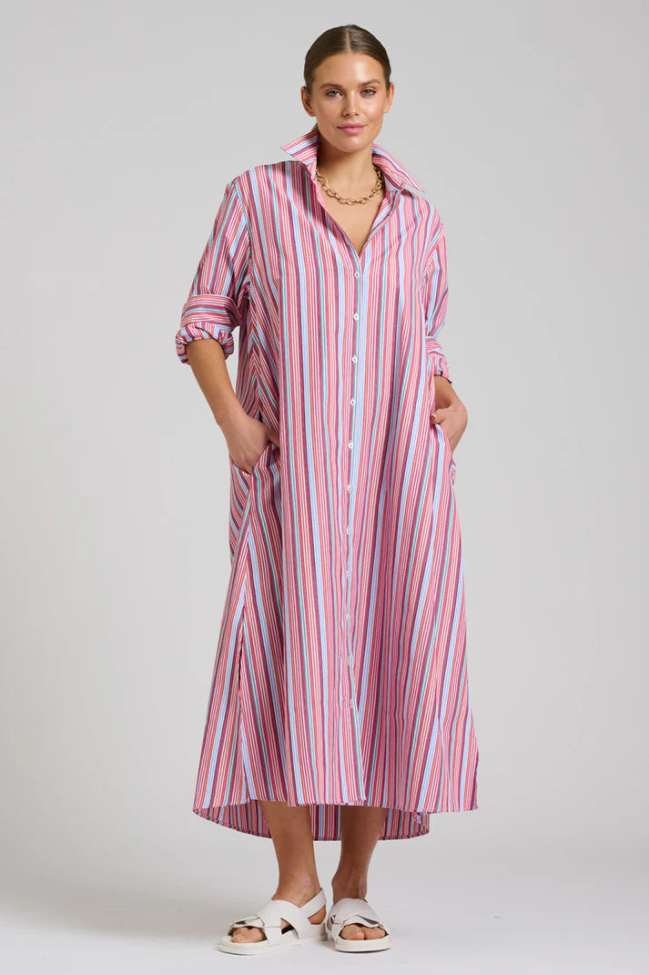 Luna Oversized Long Line Shirt Dress